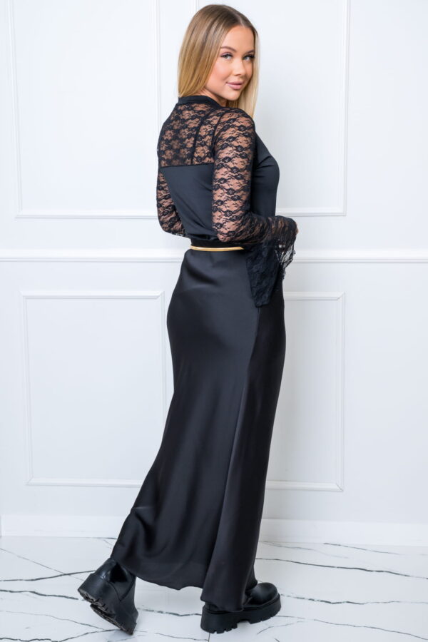 Spódnica satynowa Czarna