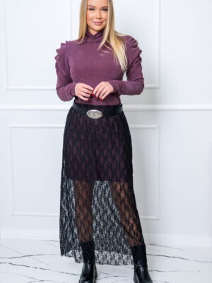Spódnica koronka - Śliwka