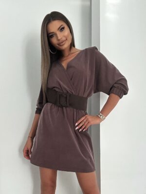 Sukienka koktajlowa Czekolada