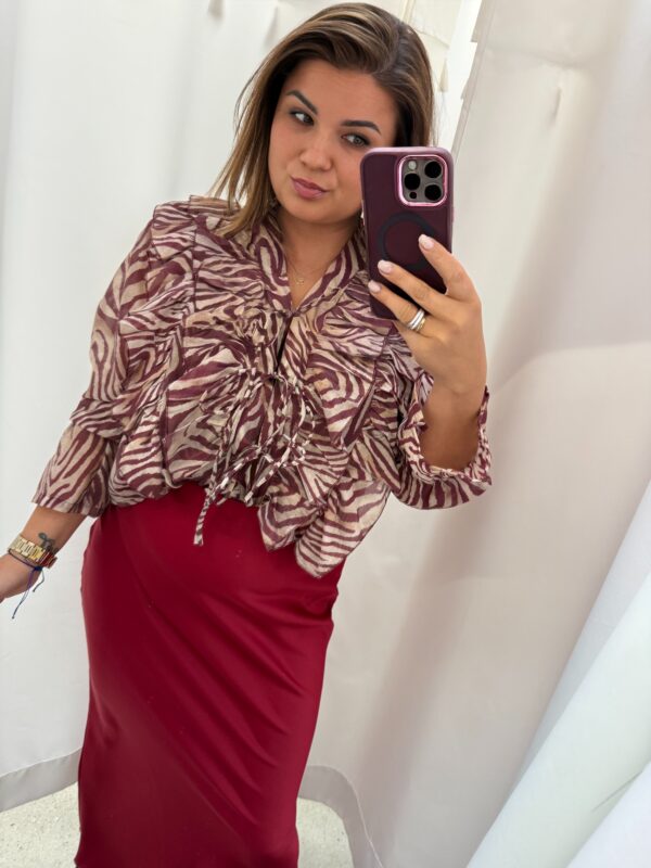 Spódnica satynowa Wino