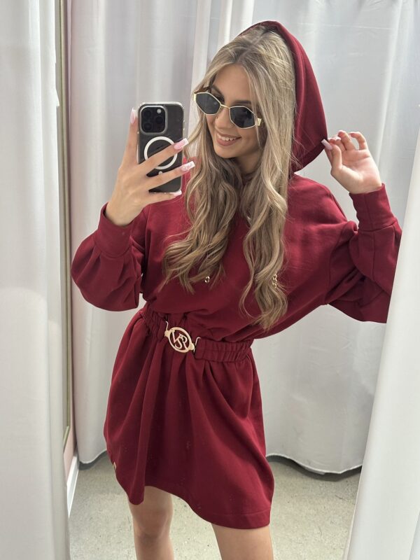 Sukienka dresowa Carmelita Bordo