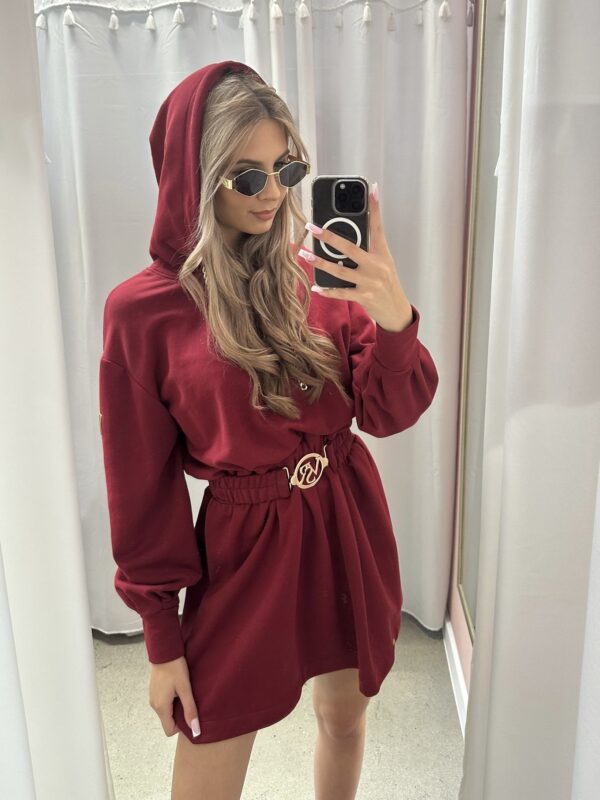 Sukienka dresowa Carmelita Bordo