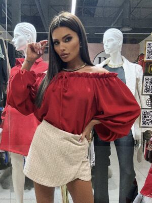 Bluzka hiszpanka Czerwona