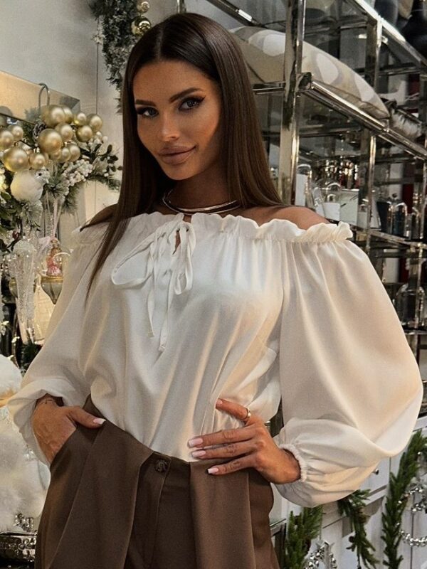 Bluzka hiszpanka Śmietana