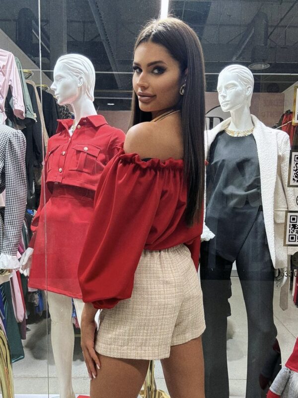 Bluzka hiszpanka Czerwona