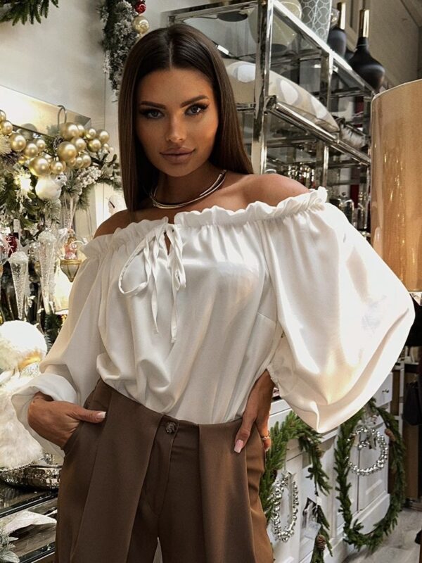 Bluzka hiszpanka Śmietana