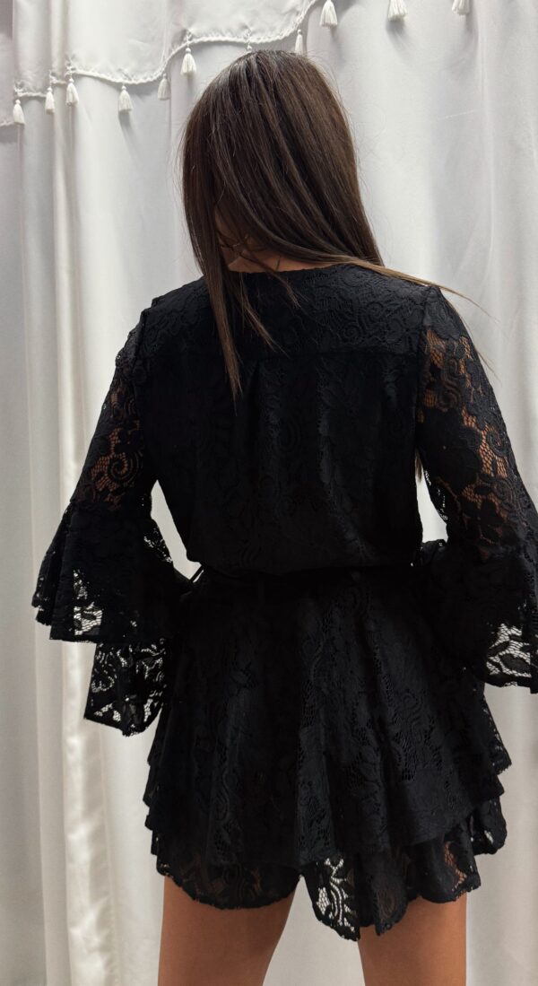 Kombinezon dzwonek  koronka Black