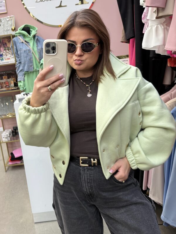 Ramoneska Amber - Pistacja - dzianina