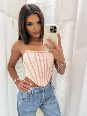 Gorset Cherry Pudrowy Róż