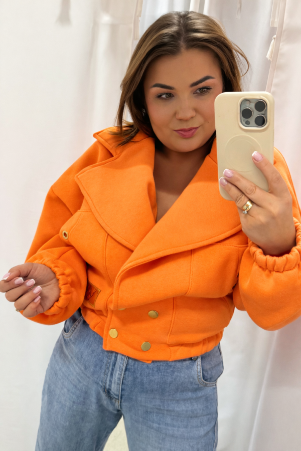 Ramoneka Amber - Pomarańczowy - dzianina