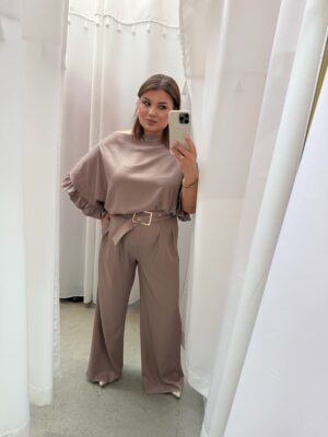 Komplet Lejla Mokka Połysk