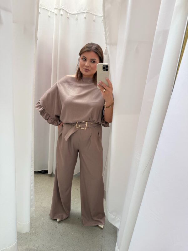 Komplet Lejla Mokka Połysk