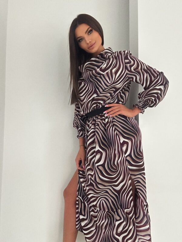 Sukienka Vera Zebra Bordo