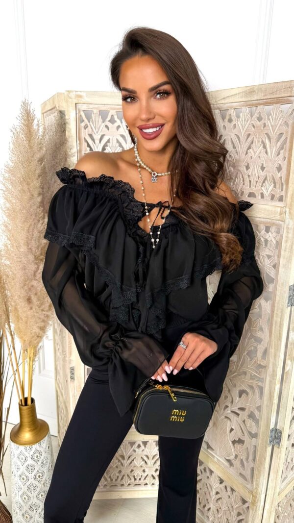 Bluzka szyfon La Diva Black