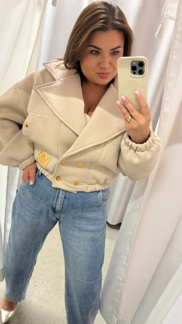 Ramoneska Amber - Beż - dzianina