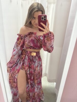 Komplet Tropic Różowa panterka